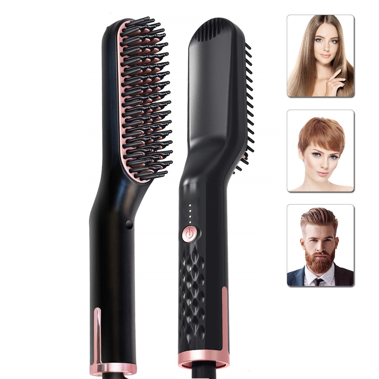 Hair Styling Comb Hair Straightener Comb Hair Straightener 0 enika193 Black pink AU