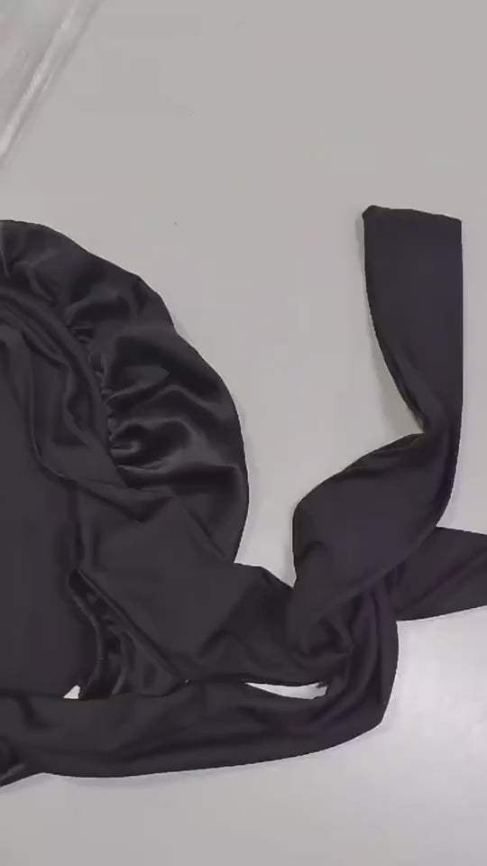 New Satin Queen Sleep Bonnet – Tie-On Night Cap for Wigs, Curls, Long & Wild Hair 0 enika193